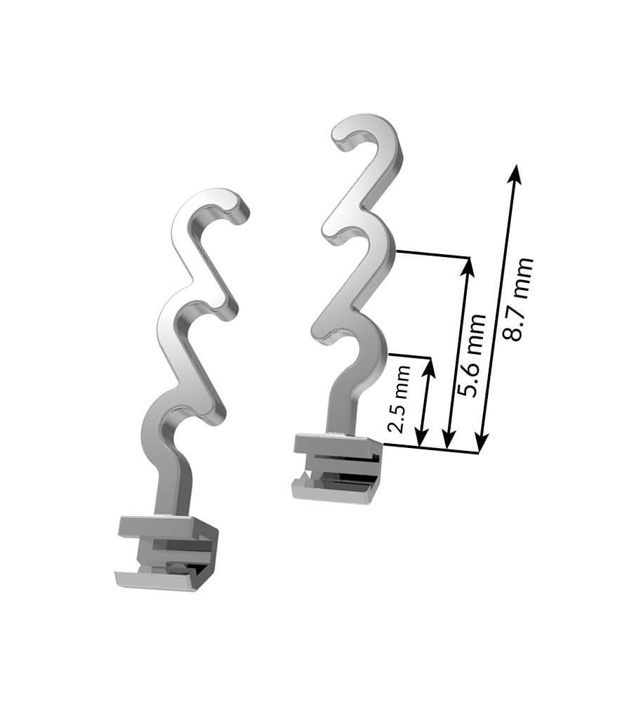 Spiral/Multi-Hook Klemmhäkchen, links