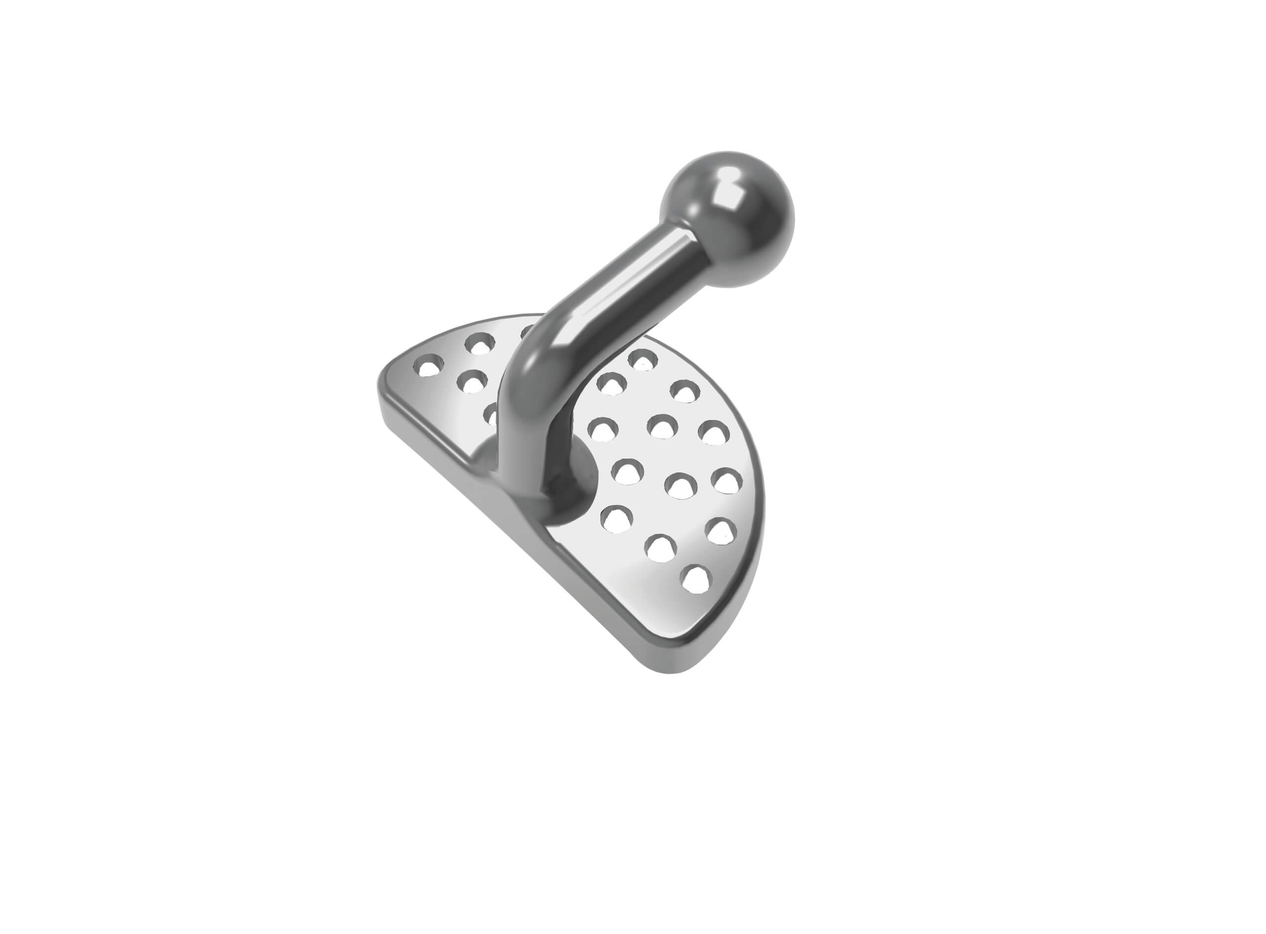 Bondable-Hook-Knöpfchen, halbrunde Basis mit feinen Löchern