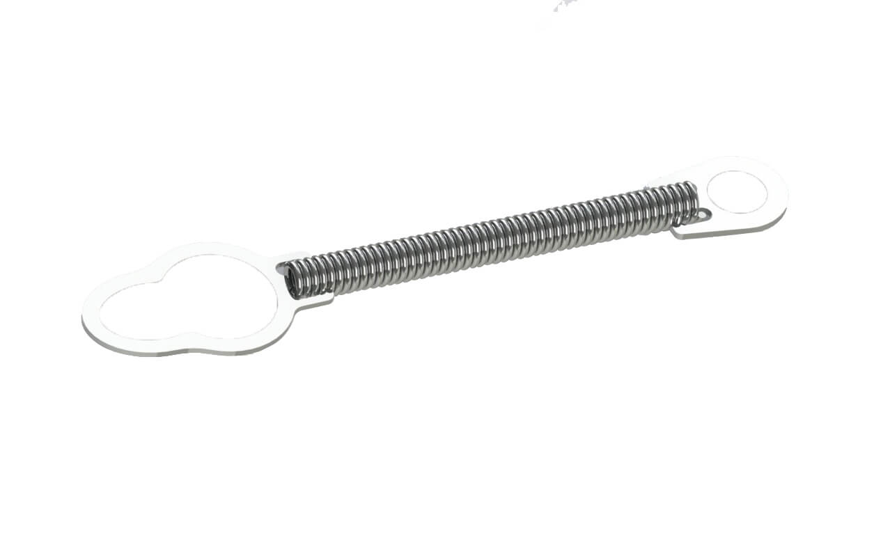 NiTi Zugfeder 0.010", Länge 6 mm (1 kleine & 1 große Öse)