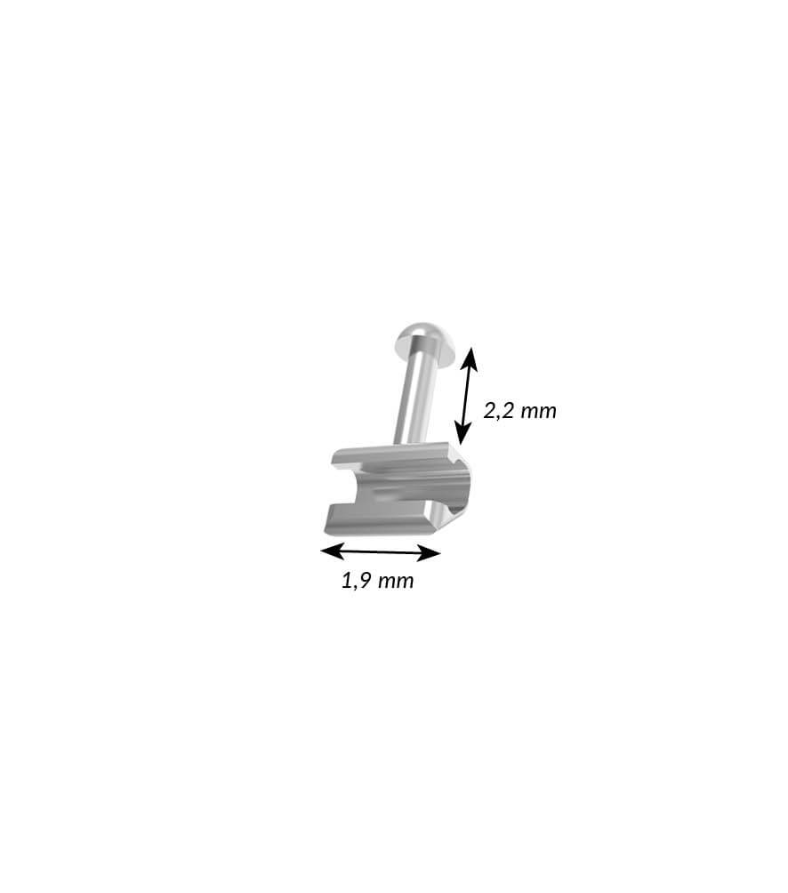 Klemmhäkchen mit Ball-Hook 0.018", medium (2,2 mm)