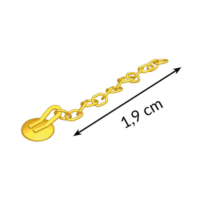 Knöpfchen mit Kette, gold, 1.9 cm lang